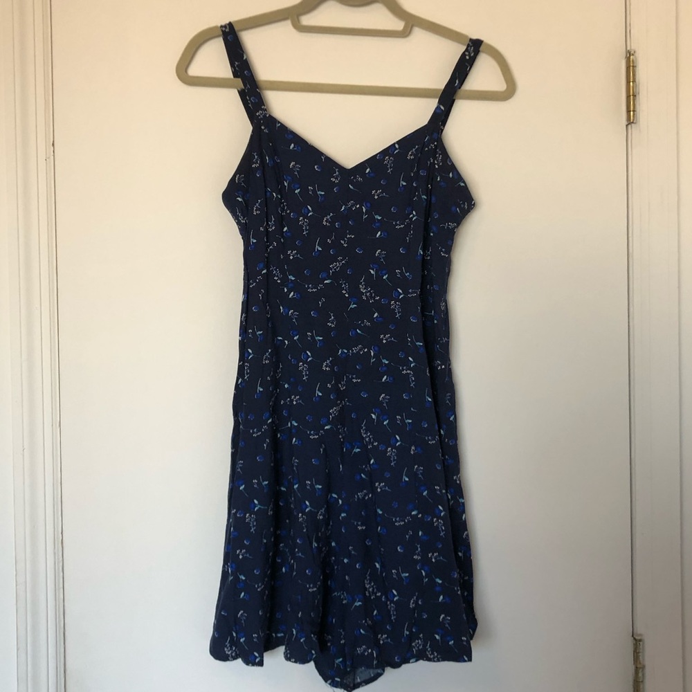 Vintage Blue Floral Playsuit